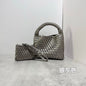 PU handmade woven bag summer high-end niche design women's bag handbag shoulder bag vegetable basket Ins bag