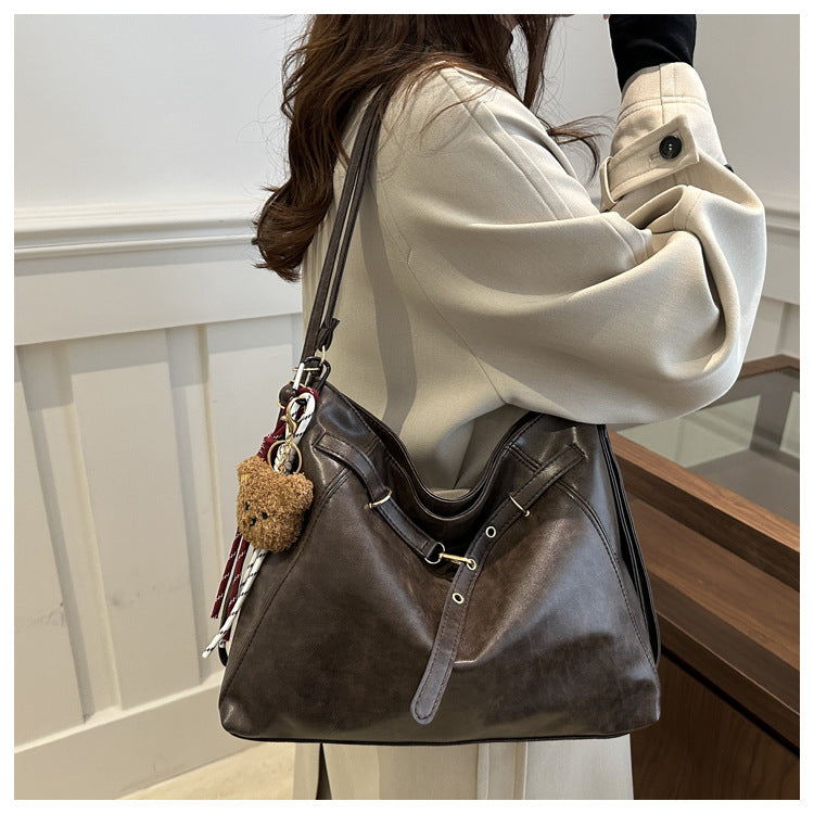 Maillard Vintage Backpack Women's Autumn and Winter 2024 New Fashionable Tote Bag Casual Large Capacity Backpack