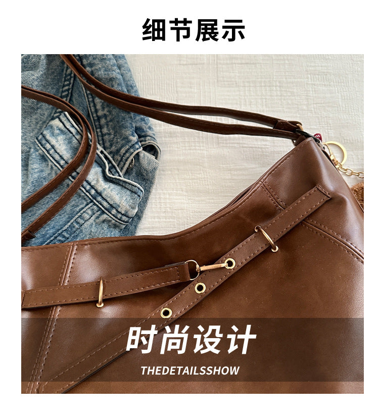 Maillard Vintage Backpack Women's Autumn and Winter 2024 New Fashionable Tote Bag Casual Large Capacity Backpack