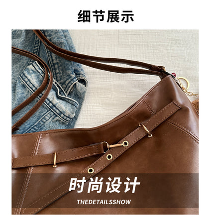 Maillard Vintage Backpack Women's Autumn and Winter 2024 New Fashionable Tote Bag Casual Large Capacity Backpack