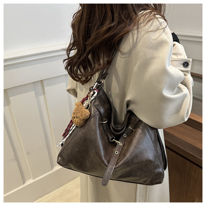 Maillard Vintage Backpack Women's Autumn and Winter 2024 New Fashionable Tote Bag Casual Large Capacity Backpack