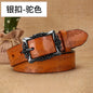 Cross-border European and American Women's Retro Belt Embossed Pattern Pin Buckle Belt Women's Ins Style All-match Simple Casual Pants Belt