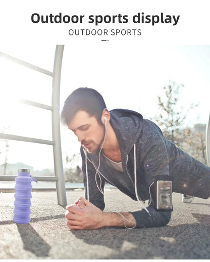 New Portable Silicone Water Bottle Retractable Folding Coffee Bottle Cups E Outdoor Travel Tools Collapsible Sport Bottles