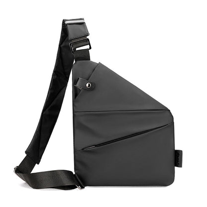 Right shoulder gun bag cross-border wholesale nylon chest bag men's lightweight simple large capacity messenger bag casual close-fitting shoulder bag