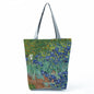 Factory Direct Sales Oil Painting Printed Shoulder Bag Large Capacity Casual Tote Bag Fashion Simple Handbag Customized with Pictures