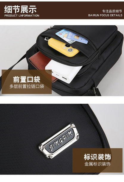 Waterproof Men Crossbody Bags Male Nylon Shoulder Bags Boy Messenger Bag Man Handbags For Travel Casual Large Satchel Grey Bags