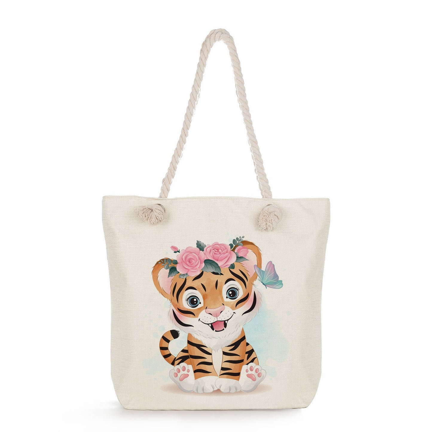 Spot wholesale cartoon cute animal shoulder bag simple large capacity handbag lazy style literary tote bag