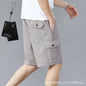 Zoruo childe summer dad summer shorts men's five-length pants cotton pants loose overalls big pants