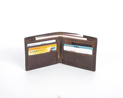 Crazy Horse leather embossed crocodile pattern men's wallet short genuine leather European and American retro wallet horizontal first layer cowhide silver bag