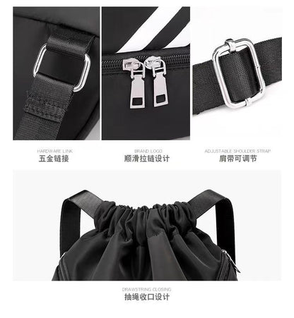 2024 New Drawstring Drawstring Pocket Backpack Outdoor Training Basketball Bag Large Capacity Travel Gym Bag Backpack