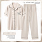 Zhuojia plus size Pajamas Men's Summer Plus Weight Increase Short-sleeved Pants Loose Cardigan Home Wear Men's 220kg