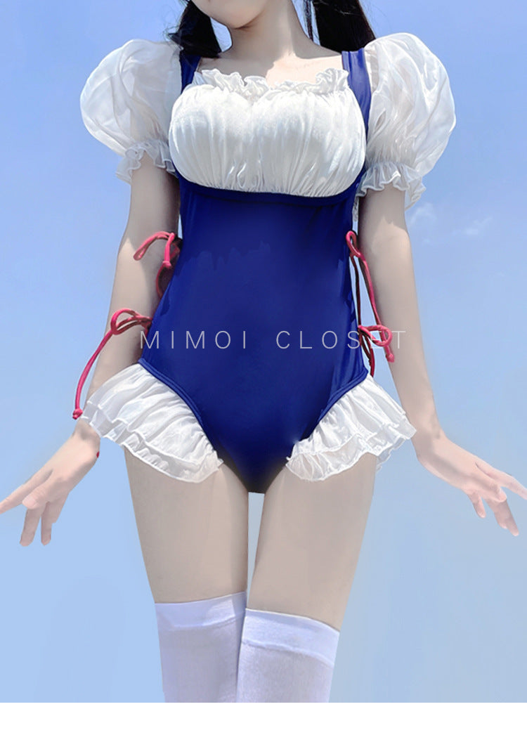 2025 New Swimsuit Women's Conservative Fairy Style Belly Covering Slimming One-Piece Hot Spring Summer Fashion Conservative Skirt Swimsuit