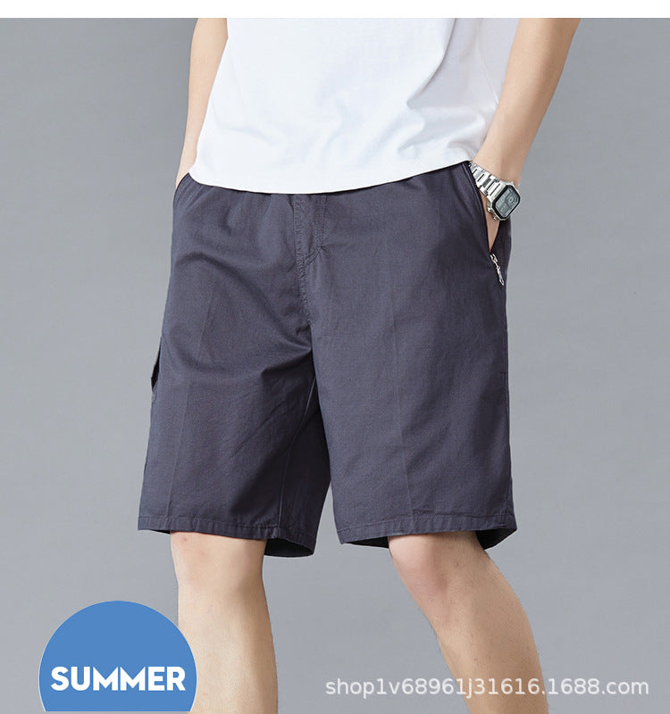Zoruo childe summer dad summer shorts men's five-length pants cotton pants loose overalls big pants