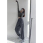 2024 Spring and Summer Thin High Waist American Letter Loose Sports Pants Women's Casual Foot Pants Sweatpants Women's Wholesale