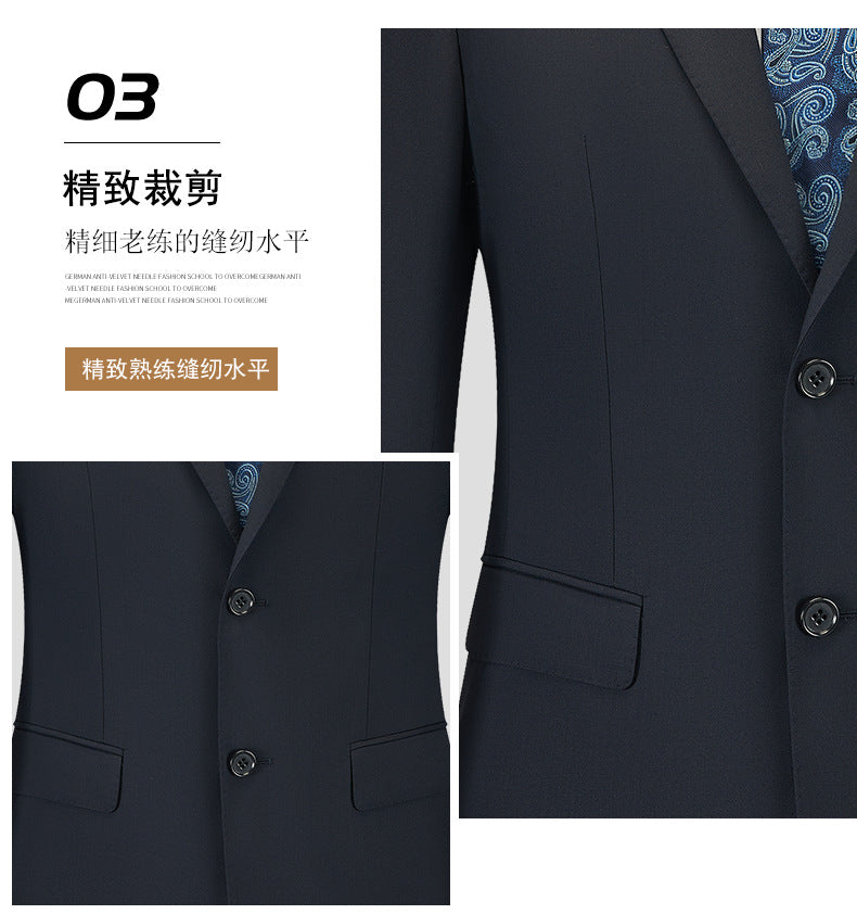 Men's Premium Suit -Business Suit, Professional Formal Wear, Ideal for Work and Weddings,50% Wool,Customizable Fit with 20 Sizes