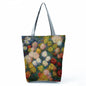 Factory Direct Sales Oil Painting Printed Shoulder Bag Large Capacity Casual Tote Bag Fashion Simple Handbag Customized with Pictures