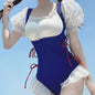 2025 New Swimsuit Women's Conservative Fairy Style Belly Covering Slimming One-Piece Hot Spring Summer Fashion Conservative Skirt Swimsuit