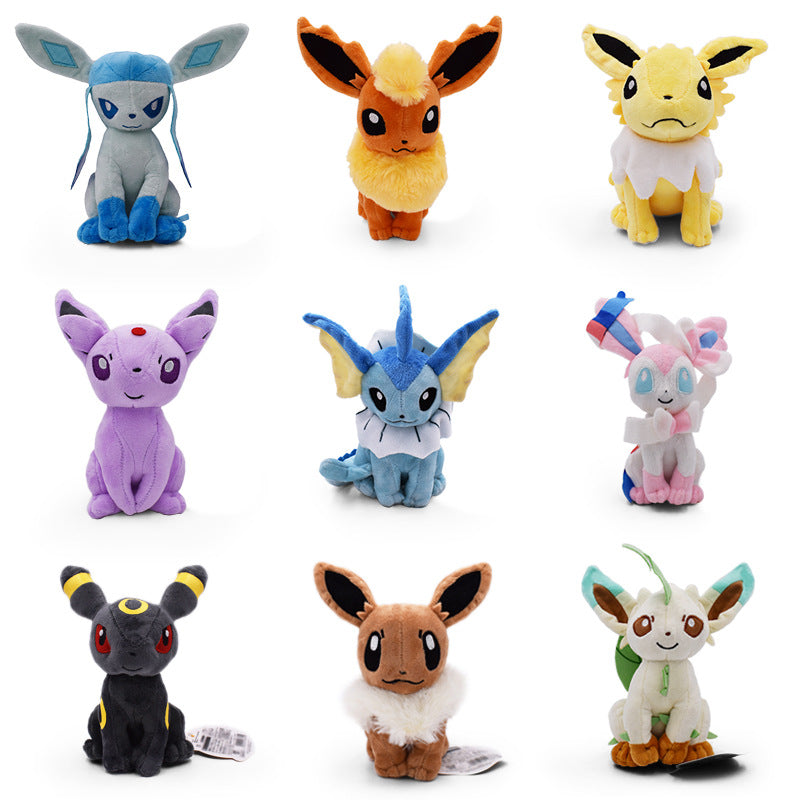 Pokemon Eevee Collection Plush Flareon Vaporeon Stuffed Doll Espeon Umbreon Glaceon Leafeon Sylveon plushies Xmas Gifts For Kids