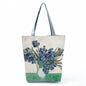 Factory Direct Sales Oil Painting Printed Shoulder Bag Large Capacity Casual Tote Bag Fashion Simple Handbag Customized with Pictures