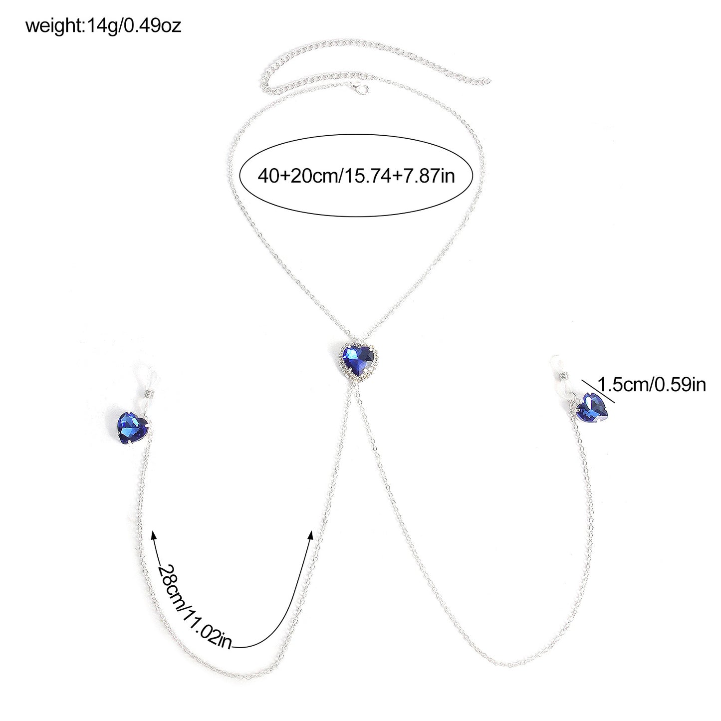 Cross-Border New Heart Crystal Pendant Nipple Chain Chest Chain European and American Sexy Nipple Clamp Body Chain Female Body Chain