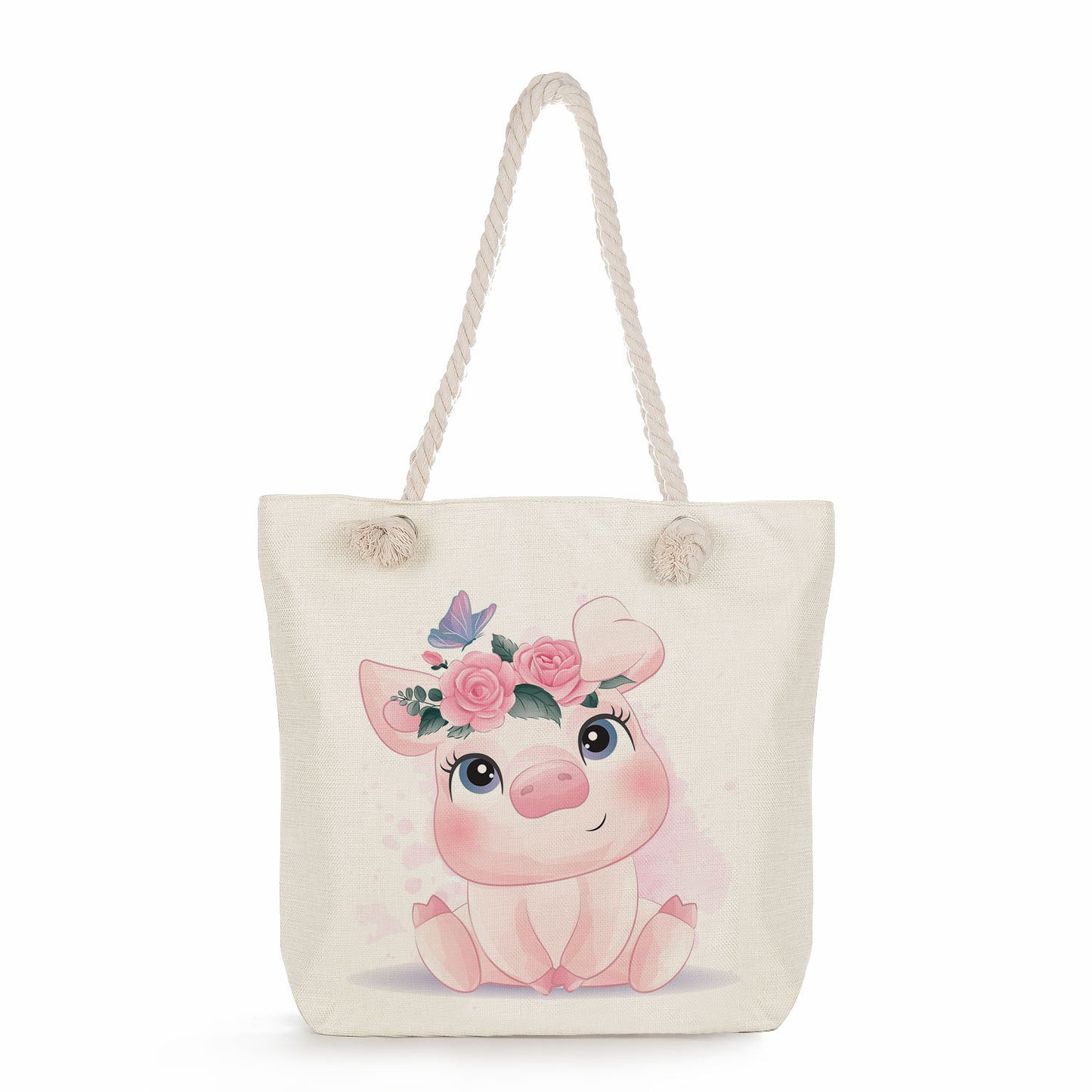 Spot wholesale cartoon cute animal shoulder bag simple large capacity handbag lazy style literary tote bag