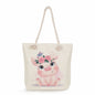Spot wholesale cartoon cute animal shoulder bag simple large capacity handbag lazy style literary tote bag