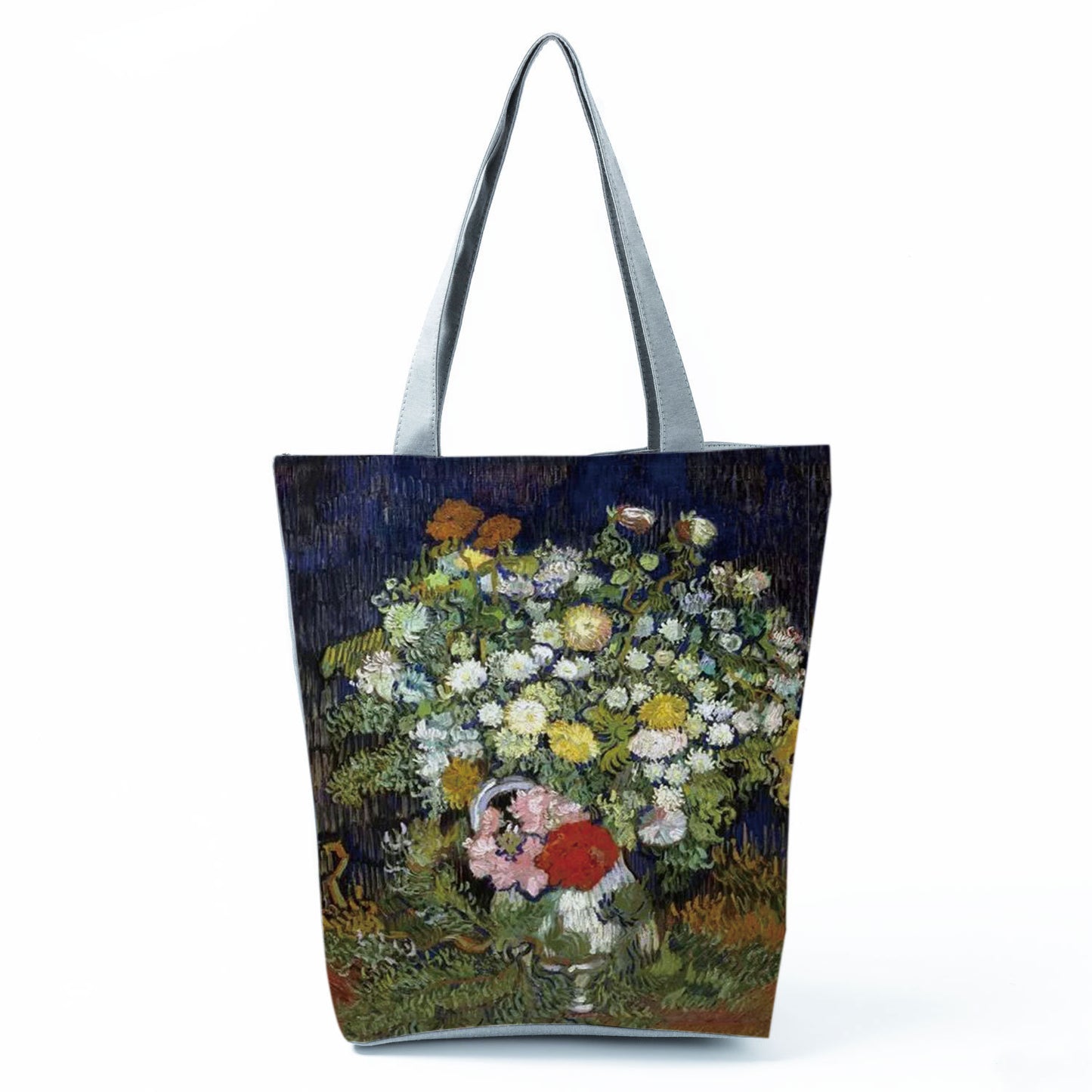 Factory Direct Sales Oil Painting Printed Shoulder Bag Large Capacity Casual Tote Bag Fashion Simple Handbag Customized with Pictures