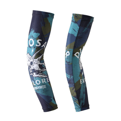 New Cycling Ice Sleeves Men's Ice-Sense High-Elastic Outdoor Cycling Sun Protection Sleeves Anti-Uv Ice Silk Summer Arm Guards