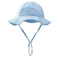 Ins Baby Pure Cotton Basin Hat European and American Anti-Sun Breathable Baby Fisherman Hat Pure Color Kidsren's Sun Hat Breathable Sun Protection