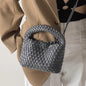 PU handmade woven bag summer high-end niche design women's bag handbag shoulder bag vegetable basket Ins bag