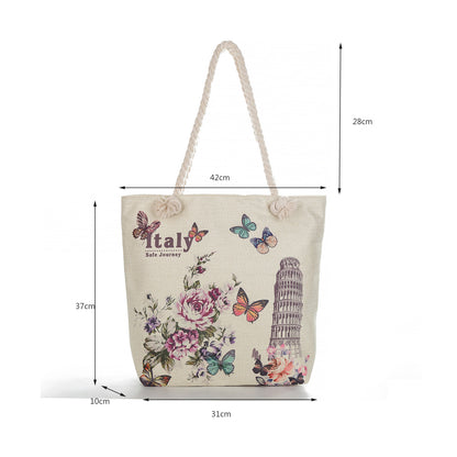 Spot wholesale cartoon cute animal shoulder bag simple large capacity handbag lazy style literary tote bag