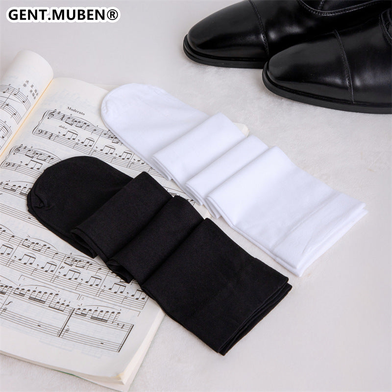 Woody Gentleman 30 Medium Velvet Stockings Navy Blue Men's Business Dress Japanese Nylon Suit Stockings