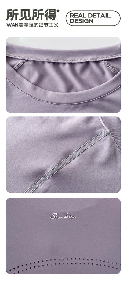 Spring and Summer Long Hip Covering Slimming Style Beautiful Back Breathable Yoga Suit Long Sleeve Running Fitness Sportswear T-shirt for Women