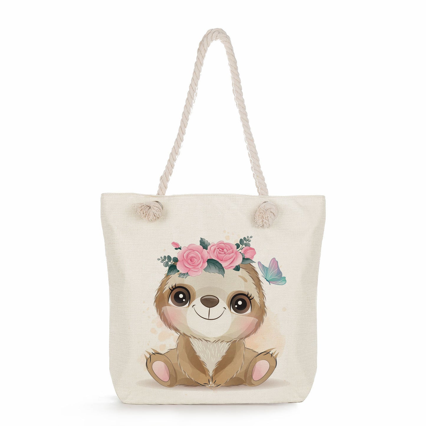 Spot wholesale cartoon cute animal shoulder bag simple large capacity handbag lazy style literary tote bag