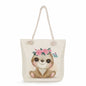 Spot wholesale cartoon cute animal shoulder bag simple large capacity handbag lazy style literary tote bag