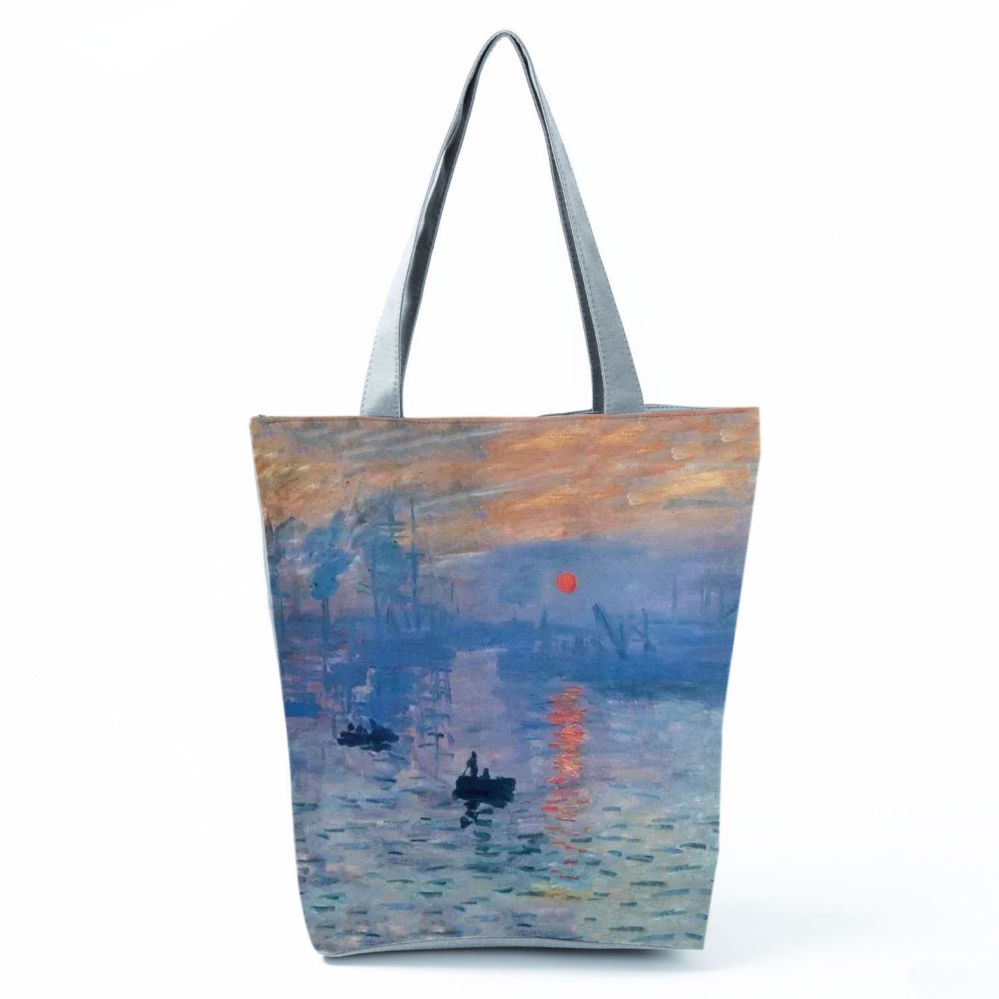 Factory Direct Sales Oil Painting Printed Shoulder Bag Large Capacity Casual Tote Bag Fashion Simple Handbag Customized with Pictures