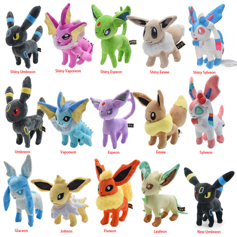 Pokemon Eevee Collection Plush Flareon Vaporeon Stuffed Doll Espeon Umbreon Glaceon Leafeon Sylveon plushies Xmas Gifts For Kids