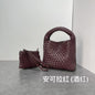PU handmade woven bag summer high-end niche design women's bag handbag shoulder bag vegetable basket Ins bag