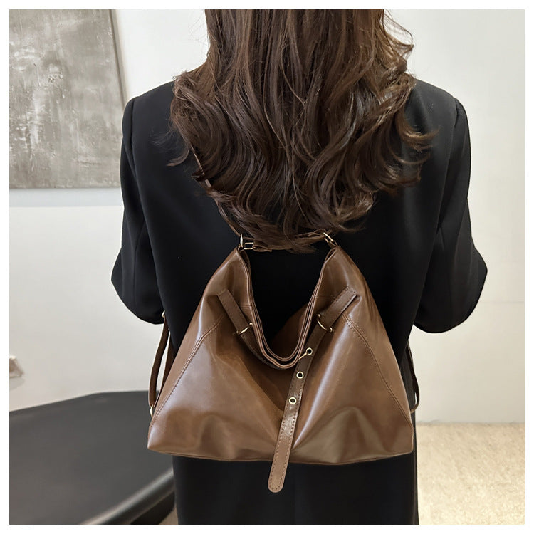 Maillard Vintage Backpack Women's Autumn and Winter 2024 New Fashionable Tote Bag Casual Large Capacity Backpack