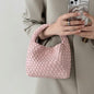PU handmade woven bag summer high-end niche design women's bag handbag shoulder bag vegetable basket Ins bag