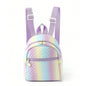 Foreign Trade Cross-border Hot-selling Backpack Women's Rainbow Multicolor PU Quilted Mini Backpack Fashion Casual High-end Sense Schoolbag