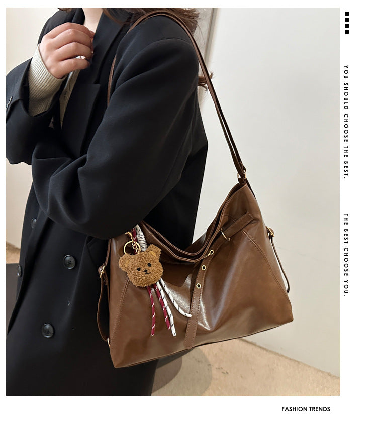 Maillard Vintage Backpack Women's Autumn and Winter 2024 New Fashionable Tote Bag Casual Large Capacity Backpack
