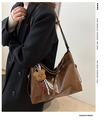 Maillard Vintage Backpack Women's Autumn and Winter 2024 New Fashionable Tote Bag Casual Large Capacity Backpack