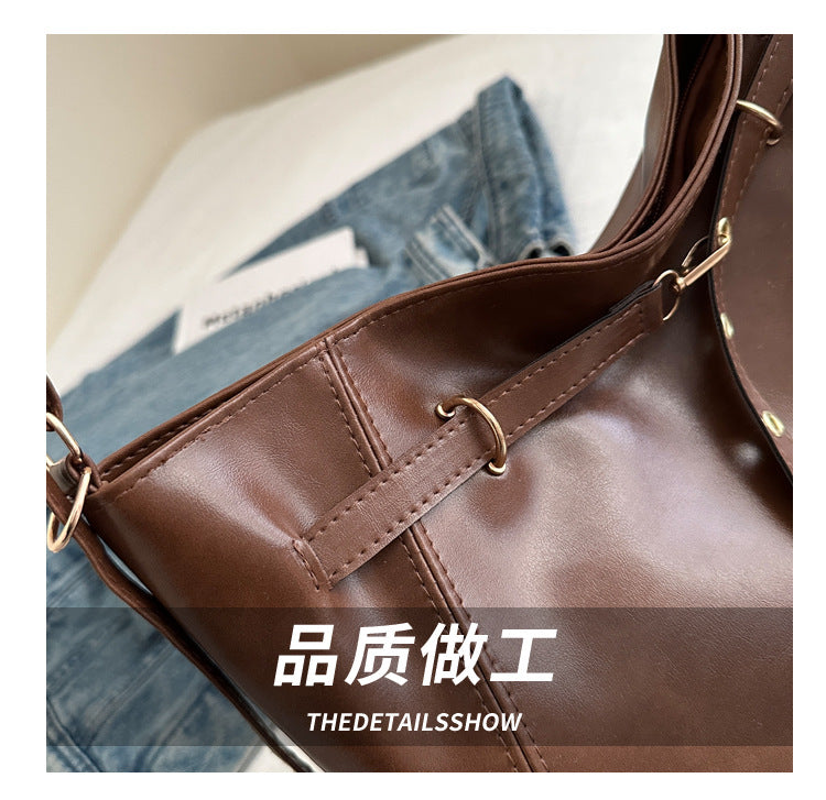 Maillard Vintage Backpack Women's Autumn and Winter 2024 New Fashionable Tote Bag Casual Large Capacity Backpack