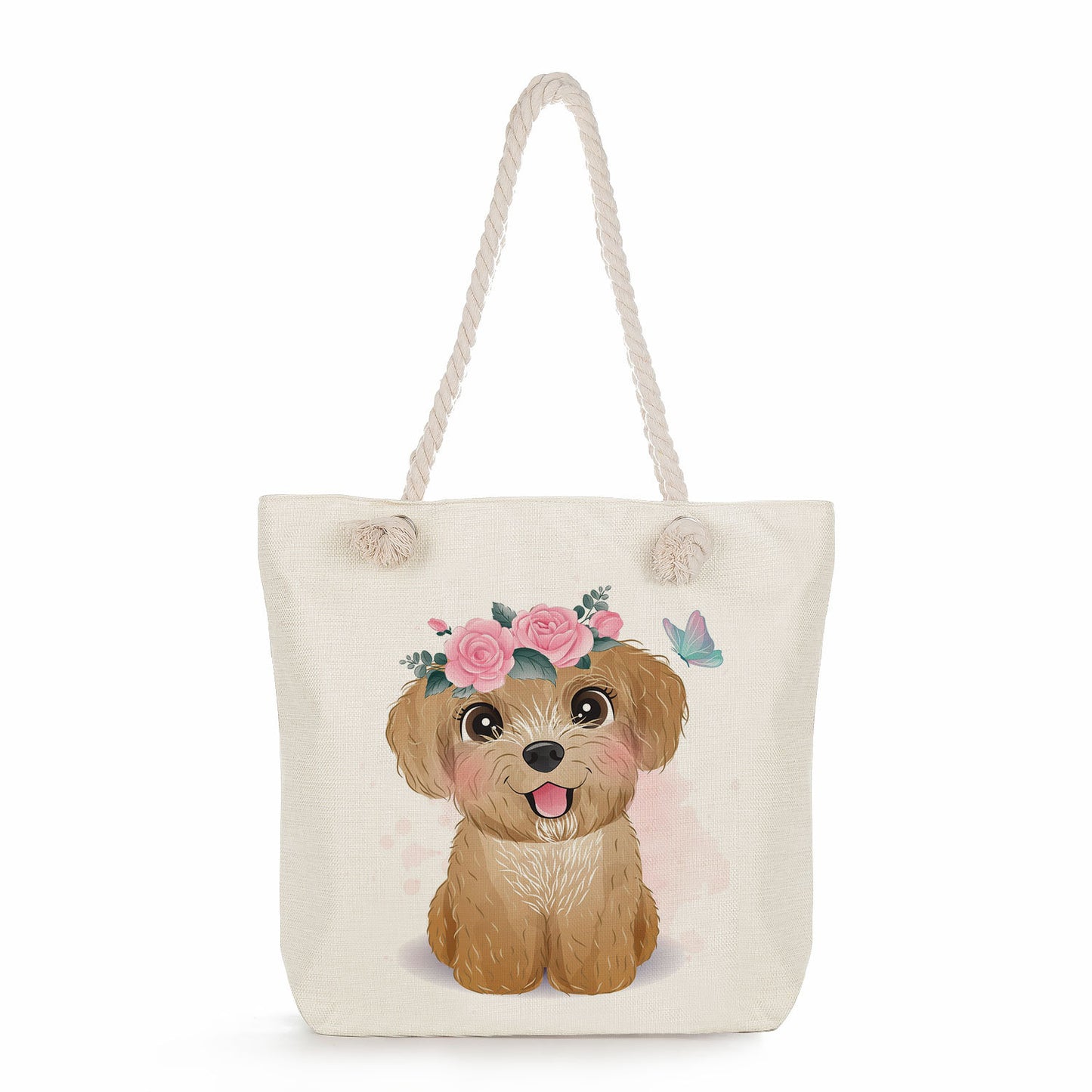 Spot wholesale cartoon cute animal shoulder bag simple large capacity handbag lazy style literary tote bag