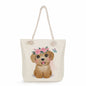 Spot wholesale cartoon cute animal shoulder bag simple large capacity handbag lazy style literary tote bag
