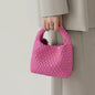 PU handmade woven bag summer high-end niche design women's bag handbag shoulder bag vegetable basket Ins bag