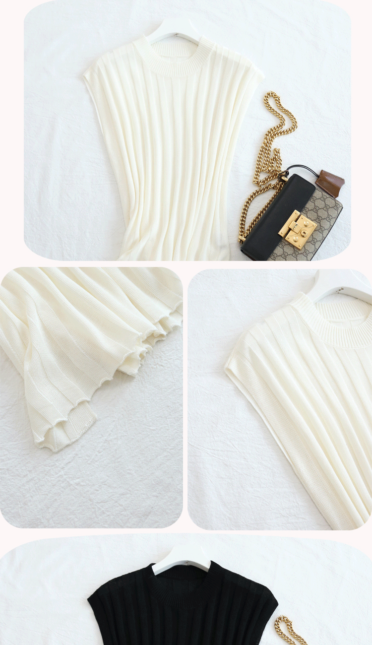 Tangge Summer Silk and Cotton Micro-elastic Women's Sleeveless T-shirt Mulberry Silk Thin Base Shirt Women's Vest Breathable