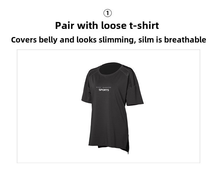 Sports suit Women's Yoga Fitness Clothes Running Gym Summer Breathable plus size chubby girl Belly Covering Slim Loose