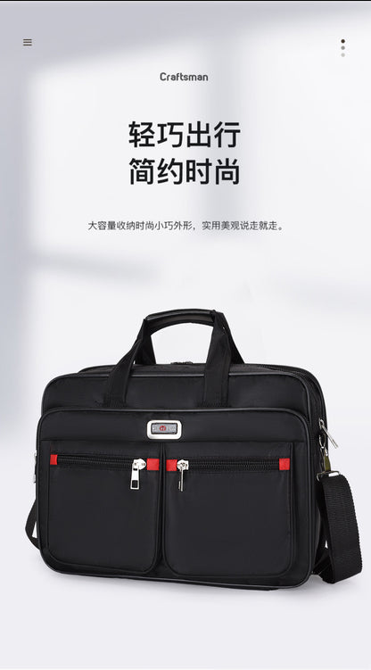 Manufacturer Wholesale Men's Large-Capacity Briefcase Business Trip Laptop Bag Portable Travel Bag Wear-Resistant Business Bag